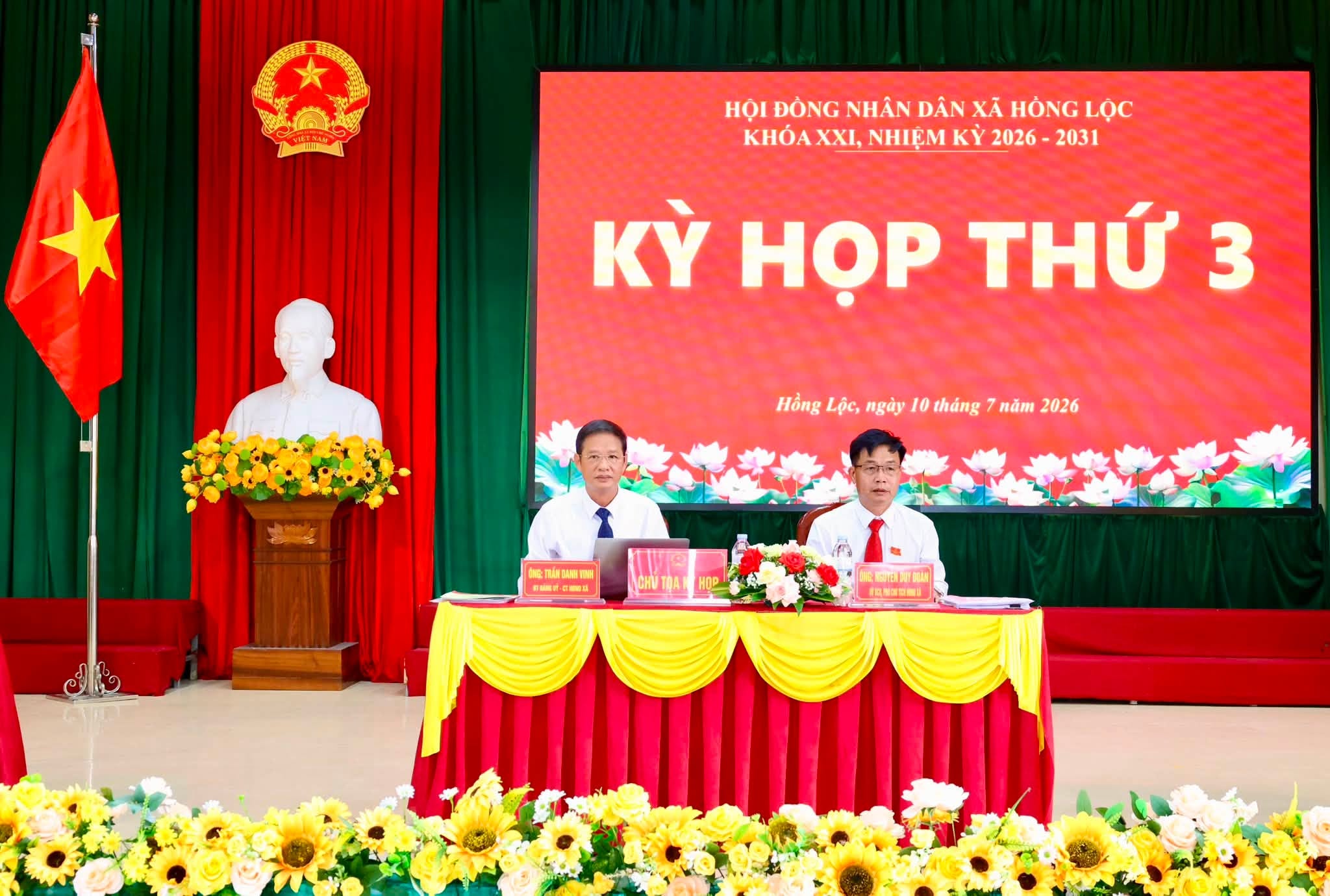 KHAI MẠC KỲ HỌP THỨ 3, HĐND XÃ HỒNG LỘC KHÓA XXI ( NHIỆM KỲ 2026 - 2031)