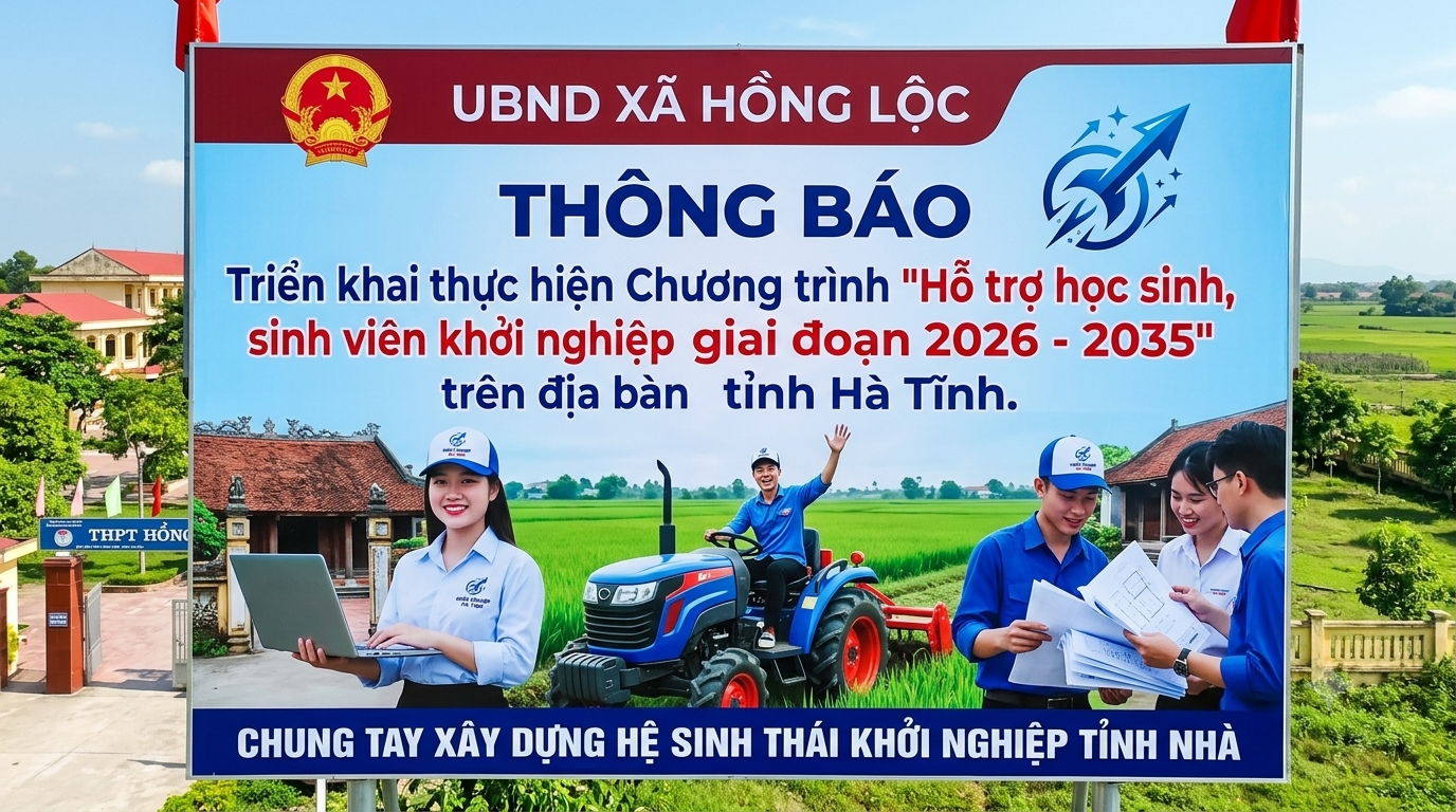 HÀ TĨNH BAN HÀNH KẾ HOẠCH HỖ TRỢ HỌC SINH, SINH VIÊN KHỞI NGHIỆP GIAI ĐOẠN 2026 - 2035