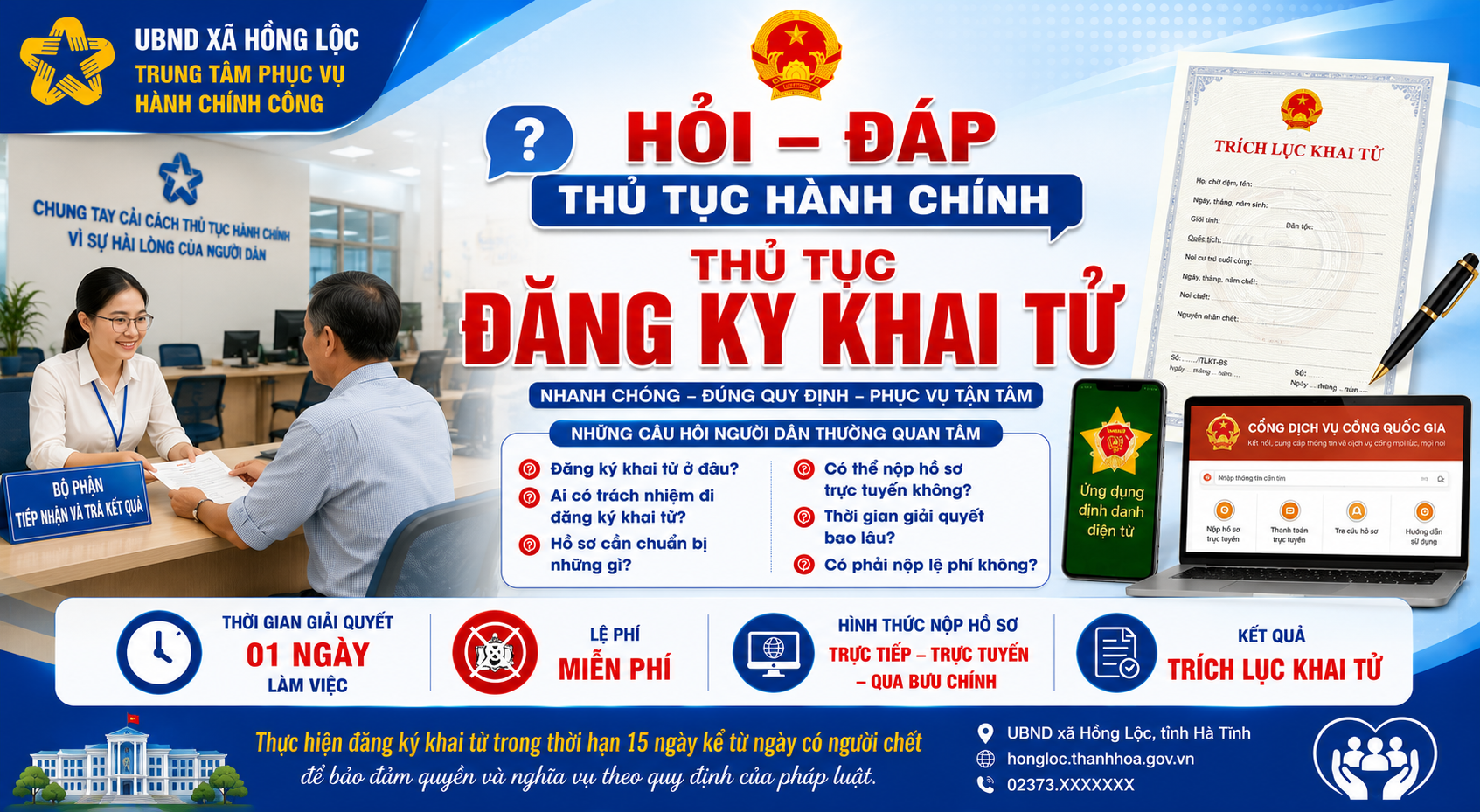 Hỏi - Đáp TTHC: Thủ tục đăng ký khai tử