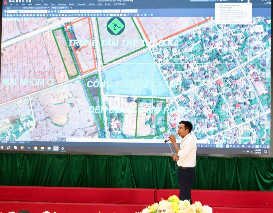 XÃ HỒNG LỘC TỔ CHỨC HỘI NGHỊ GÓP Ý ĐỊNH HƯỚNG QUY HOẠCH CHUNG XÃ ĐẾN NĂM 2050.