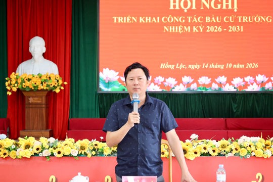 UBND xã Hồng Lộc triển khai công tác bầu cử thôn trưởng nhiệm kỳ 2026 - 2031