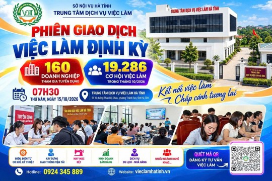 Thông báo về Phiên giao dịch Việc làm do Công ty  Công ty Gang  thép Hưng Nghiệp Formosa Hà Tĩnh và Nhà máy Sản xuất Ô tô điện VinFast Hà TĩnhTĩnh và  