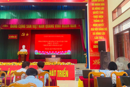 xã Hồng Lộc hưởng ứng cuộc thi trực truyến "Điểm hẹn pháp luật" 