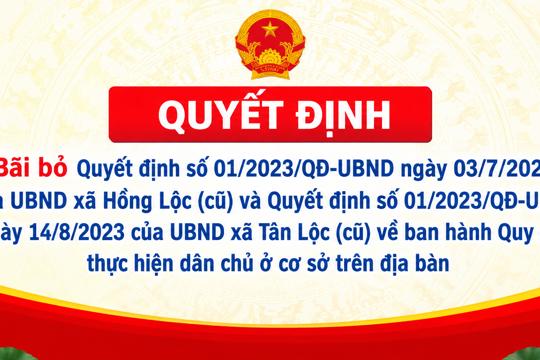 Quyết định bải bỏ Văn bản QPPL