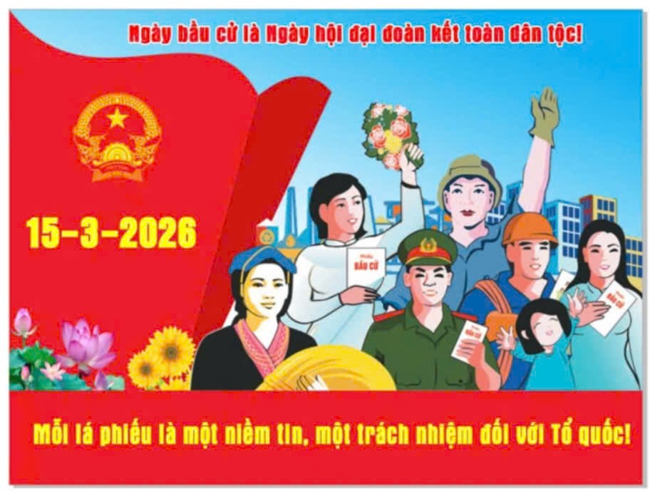 “ XÃ HỒNG LỘC” Tuyên truyền về cuộc bầu cử đại biểu Quốc hội khóa XVI và đại biểu HĐND các cấp nhiệm kỳ 2026 - 2031